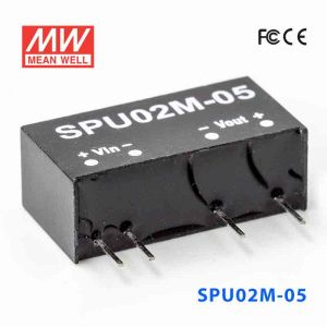 SPU02M-05  2W  12V-5V  非稳压单路输出明纬DC-DC转换模块电源