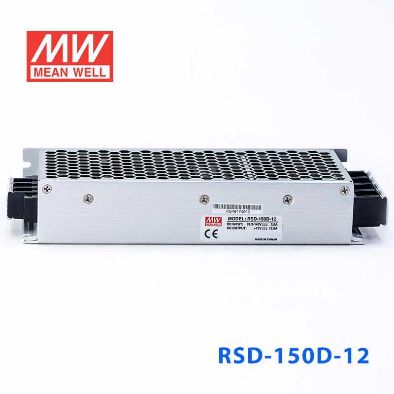 RSD-150D-12 150W  57.6~154V 输入 12V 12.5A  输出铁道专用明纬DC-DC转换电源 