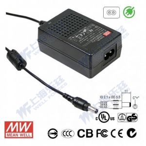 GS25B18-P1J 25W 18V1.38A 输出绿色能源明纬电源适配器(双线插口)