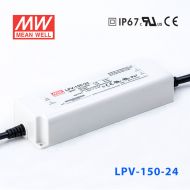 LPV-150-24   150W    24V   6.3A明纬牌恒压输出IP67防水塑壳LED照明电源