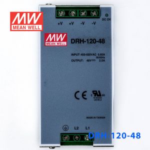 DRH-120-48 120W 48V2.5A 高电压单相输入单路输出DIN导轨安装明纬开关电源