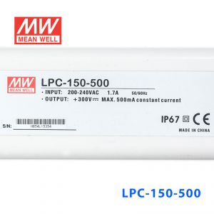 LPC-150-500 150W     500mA恒流输出明纬牌IP67防水塑壳LED电源