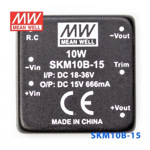 SKM10B-15 10W 18~36V 转 15V 666mA 非稳压单路输出DC-DC模块电源