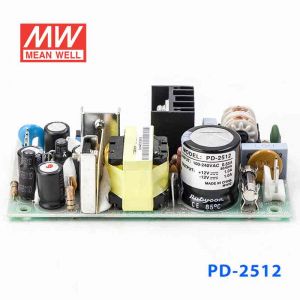 PD-2512  25W +12V 1.2A -12V 1.2A  双路输出无外壳PCB板明纬开关电源