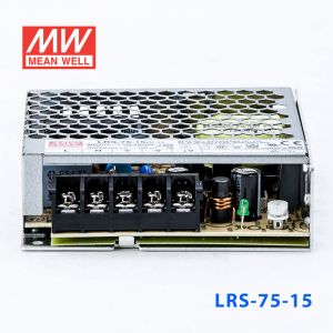 LRS-75-15 75W 15V5A单路输出超薄型低空载损耗明纬开关电源