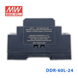 DDR-60L-24台湾明纬60W 18~75V输入 24V2.5A输出导轨型DC-DC电源