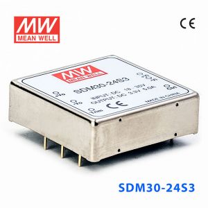 SDM30-24S3  30W  18~36V  输入  3.3V  稳压单路输出明纬DC-DC转换模块电源