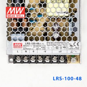 LRS-100-48 110.4W 48V2.3A单路输出超薄型低空载损耗明纬开关电源