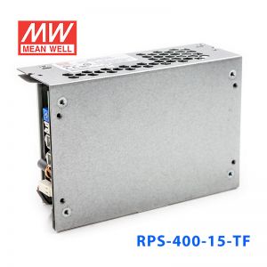 RPS-400-15-TF 400W 15V 26.7  单路输出PFC微漏电流低空载损耗顶置风扇机壳型医用明纬开关电源