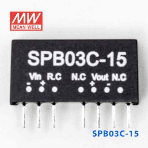 SPB03C-15  3W  36~72V  输入 15V  稳压单路输出明纬DC-DC转换模块电源