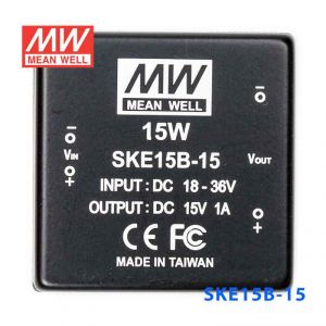 SKE15B-15  15W  18~36V  输入  15V  单路输出明纬DC-DC转换模块电源