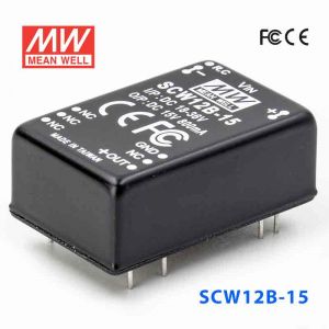 SCW12B-15  12W  18~36V  输入 15V 稳压单路输出明纬DC-DC转换模块电源