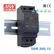 DDR-30G-12台湾明纬30W 9~36V输入 12V2.5A输出导轨型DC-DC电源