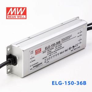 ELG-150-36B  150W  36V 4.17A  B型(0～10V/PWM/电阻调光)/铝壳IP67/100～305Vac输入)明纬PFC防水LED电源