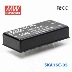 SKA15C-05  15W  36~72V  输入 5V  稳压单路输出明纬DC-DC转换模块电源