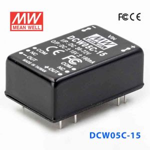 DCW05C-15  5W  36~72V  输入  ±15V  稳压双路输出明纬DC-DC转换模块电源