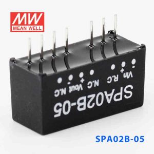 SPA02B-05  2W  18~36V  输入 5V  稳压单路输出明纬DC-DC转换模块电源