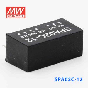 SPA02C-12  2W  36~72V  输入 12V  稳压单路输出明纬DC-DC转换模块电源