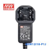 GEM12I18-P1J 12W 18V 0.66A输出明纬环保可换插头医疗电源适配器