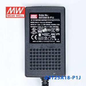 GST25A18-P1J 25W 18V1.38A高效能低空载损耗绿色节能桌上型适配器