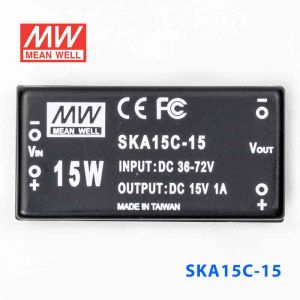 SKA15C-15  15W  36~72V  输入 15V  稳压单路输出明纬DC-DC转换模块电源