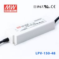 LPV-150-48 150W 48V3.2A明纬牌恒压输出IP67防水塑壳LED照明电源