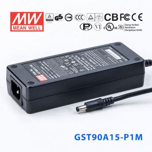 GST90A15-P1M 90W 15V6A高效能低空载损耗绿色节能桌上型适配器