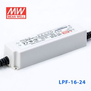 LPF-16-24  16W  24V 0.67A  恒压+恒流有PFC高效率塑壳IP30防水LED电源