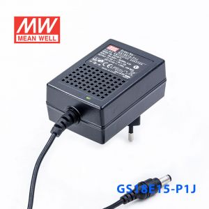 GS18E15-P1J 18W 15V1.2A 输出绿色能源明纬墙插电源适配器(欧式插头) 