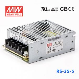 RS-35-5 35W 5V7A 单路输出明纬开关电源(G3系列-高性能内置有外壳) 