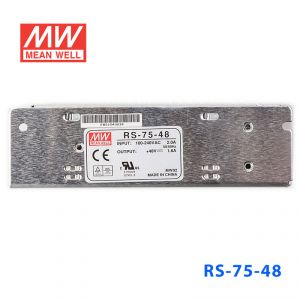 RS-75-48 75W 48V1.6A 单路输出明纬开关电源(G3系列-高性能内置有外壳)