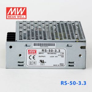 RS-50-3.3 50W 3.3V10A 单路输出明纬开关电源(G3系列-高性能内置有外壳) 