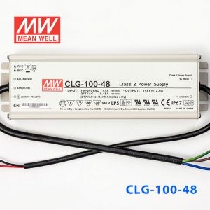 CLG-100-48   100W  48V   2A 恒压+可改恒流有PFC铝壳明纬IP67防水LED电源