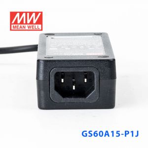 GS60A15-P1J 60W 15V4A 输出绿色能源明纬电源适配器(三线插口)