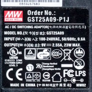 GST25A09-P1J 25W 9V2.55A高效能低空载损耗绿色节能桌上型适配器