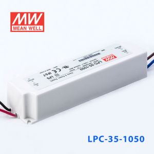 LPC-35-1050 35W 1050mA恒流输出明纬牌IP67防水塑壳LED电源