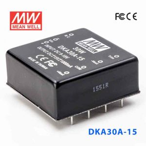 DKA30A-15  30W  9~18V  输入  ±15V  双路输出明纬DC-DC转换模块电源