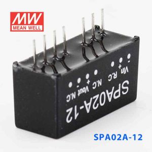 SPA02A-12  2W  9~18V  输入 12V  稳压单路输出明纬DC-DC转换模块电源