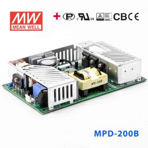 MPD-200B  200W +5V 24A +24V 4.8A  双路输出微漏电带PFC医用无外壳明纬开关电源