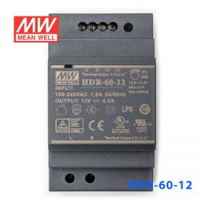 HDR-60-12  54W 12V 4.5A  单路输出明纬超薄型导轨安装电源