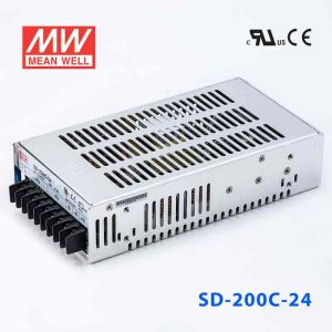 SD-200C-24  200W  36~72V  输入 24V 8.4A  输出有外壳明纬DC-DC转换电源