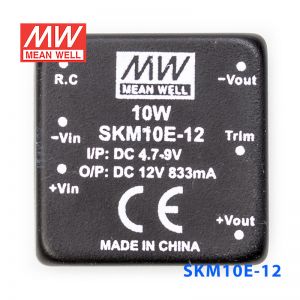 SKM10E-12 10W 4.7~9V 转 12V 833mA 非稳压单路输出DC-DC模块电源