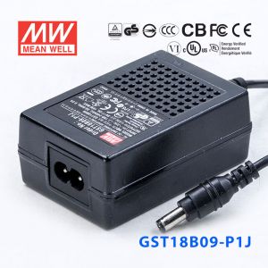 GST18B09-P1J  18W 9V2A高效能低空载损耗绿色节能桌上型适配器