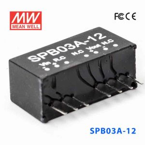 SPB03A-12  3W  9~18V  输入 12V  稳压单路输出明纬DC-DC转换模块电源