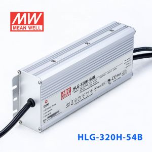 HLG-320H-54B  320W  54V 5.95A 强耐环境恒压+恒流PFC高效铝壳IP67防水LED电源(控制线三合一调光) 