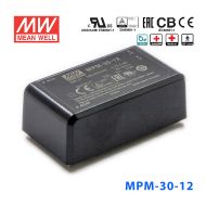 MPM-30-12台湾明纬30W 80~264V输入 12V2.5A输入医疗基板型电源