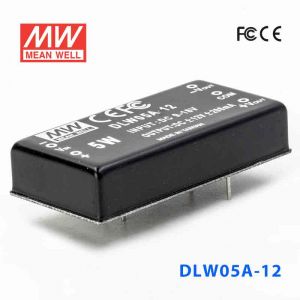 DLW05A-12  5W  9~18V 输入 ±12V  稳压双路输出明纬DC-DC转换模块电源