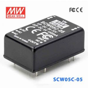 SCW05C-05  5W  36~72V 输入 5V  稳压单路输出明纬DC-DC转换模块电源