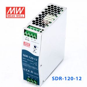 SDR-120-12 120W 12V10A 高效率高功率因素单路输出DIN导轨安装明纬开关电源