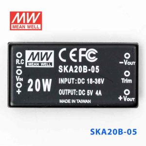 SKA20B-05  20W  18~36V  输入 5V 4A 稳压单路输出明纬DC-DC转换模块电源